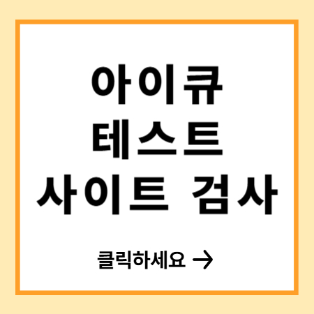 무료 아이큐테스트 사이트 검사, 정확도 높은 곳만 총정리